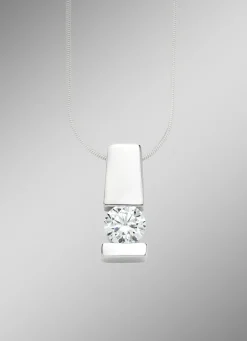 Edler Anhänger in Weißgold mit Brillant