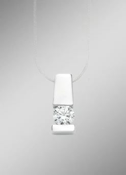 Edler Anhänger in Weißgold mit Brillant