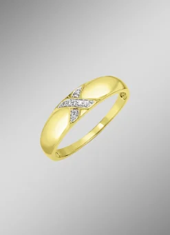 Edler Damenring im Kreuz-Design