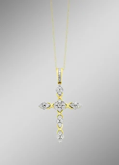 Edler Kreuz-Anhänger mit Diamanten