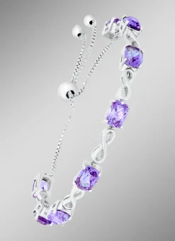 Edles Armband mit echt Amethyst