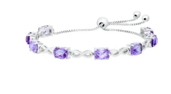 Edles Armband mit echt Amethyst