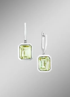 Effektvolle Ohrringe mit echt grünem Amethyst