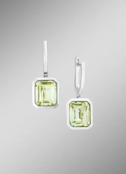 Effektvolle Ohrringe mit echt grünem Amethyst