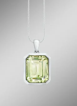 Effektvoller Anhänger mit echt grünem Amethyst
