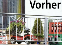 Einseitig bedruckter Balkon-Sichtschutz inkl. Befestigungsmaterial