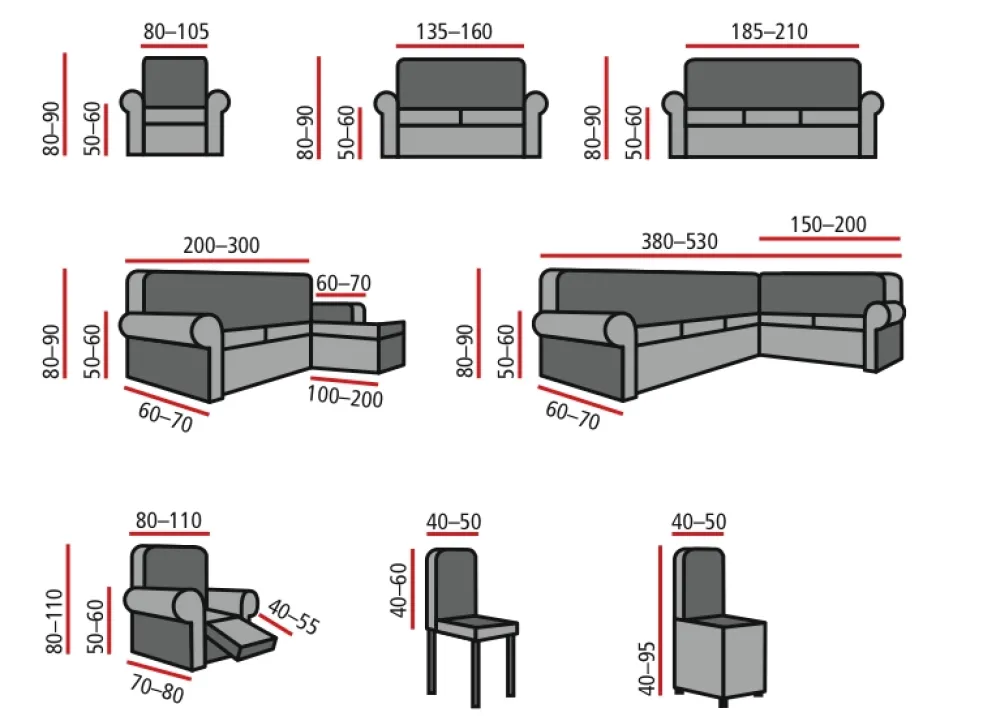 Elastische Stuhlbezüge