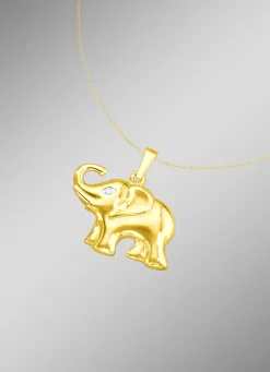 Elefanten Anhänger mit Diamant