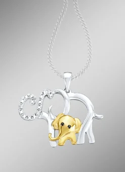 Elefanten-Anhänger mit 3 Diamanten