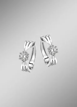 Elegante Creolen mit synth. Zirkonia