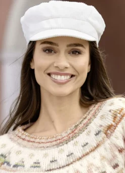 Elegante Damen-Ballonmütze, mit rückwärtigem Elastikeinsatz