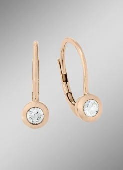 Elegante Ohrringe in Roségold mit Brillant