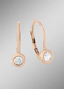 Elegante Ohrringe in Roségold mit Brillant
