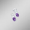 Elegante Ohrstecker mit echt Amethyst und synth. Zirkonia