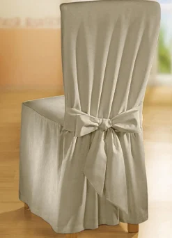 Elegante Stuhlhusse mit Bindebändern
