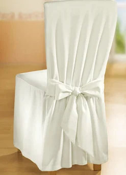 Elegante Stuhlhusse mit Bindebändern