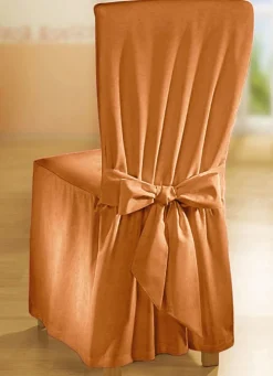 Elegante Stuhlhusse mit Bindebändern
