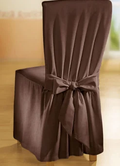 Elegante Stuhlhusse mit Bindebändern