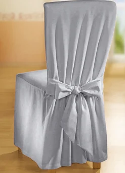 Elegante Stuhlhusse mit Bindebändern