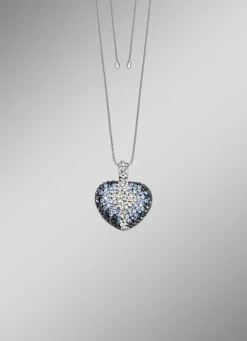 Eleganter Herz-Anhänger mit funkelnden Kristallen