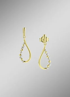 Eleganz in Tropfenform: Ohrstecker mit synth. Zirkonia