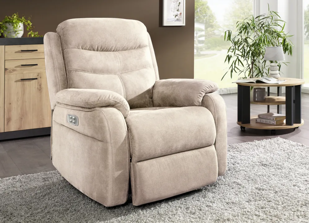 Elektrisch verstellbarer TV-Sessel mit Motor und Aufstehhilfe