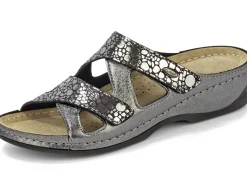 ELENA EDEN, bequeme Damen-Pantoletten, Weite G, mit Klettverschluss