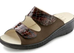 ELENA EDEN, bequeme Damen-Pantoletten, Weite H, mit herausnehmbarem Fußbett