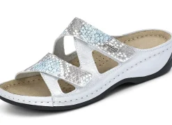 ELENA EDEN, bequeme Damen-Pantoletten, Weite G, mit Klettverschluss