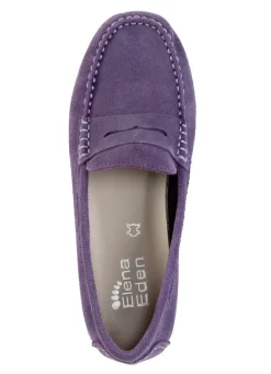 ELENA EDEN Mokassin-Slipper aus geschmeidigem Rind-Veloursleder