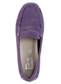 ELENA EDEN Mokassin-Slipper aus geschmeidigem Rind-Veloursleder