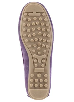 ELENA EDEN Mokassin-Slipper aus geschmeidigem Rind-Veloursleder