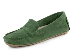 ELENA EDEN Mokassin-Slipper aus geschmeidigem Rind-Veloursleder