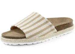 ELENA EDEN Pantolette aus grob gewebtem Textilmaterial