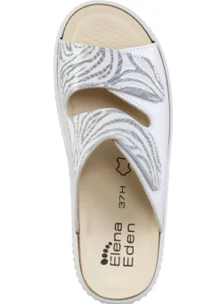 ELENA EDEN Pantolette mit teilweise schimmerndem Zebra-Druck