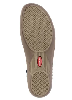 ELENA EDEN Riemchen-Sandale aus Nappaleder und effektvoll geprägtem Veloursleder