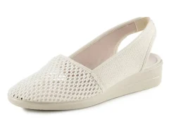 ELENA EDEN Sandale aus luftigem Meshmaterial und Textil mit Metallicschimmer