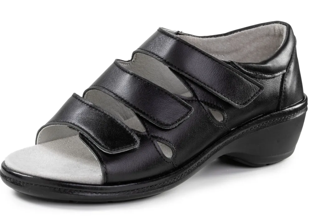 ELENA EDEN Sandale aus teilweise schimmerndem Nappaleder