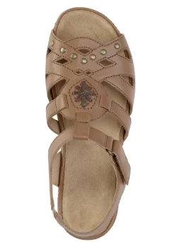 ELENA EDEN Sandale mit Ziernieten und Lederdurchzügen