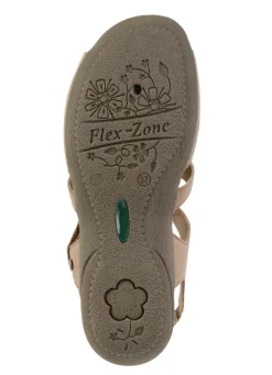 ELENA EDEN Sandale mit Ziernieten und Lederdurchzügen