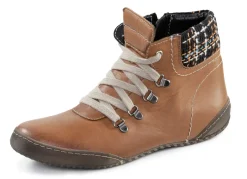 ELENA EDEN Schnür-Bootie mit gepolstertem Textil-Schaftrand