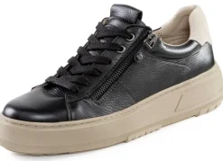 ELENA EDEN Schnürschuh mit Velour-Besatz