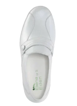 ELENA EDEN Slipper mit Zier-Knopf und Elastikeinsatz