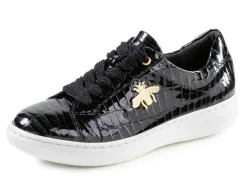 ELENA EDEN Sneaker aus Lackleder mit edlem Metallschmuck
