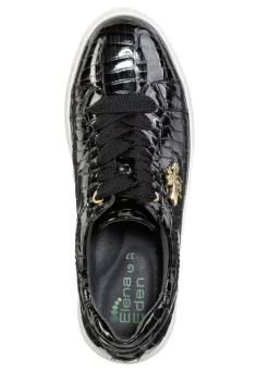 ELENA EDEN Sneaker aus Lackleder mit edlem Metallschmuck