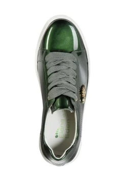 ELENA EDEN Sneaker aus Lackleder mit edlem Metallschmuck