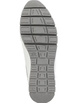 ELENA EDEN Sneaker aus Nappaleder und silbergrau geprägtem Veloursleder