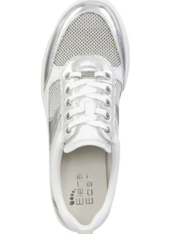 ELENA EDEN Sneaker aus Nappaleder und luftigem Textil in Netzoptik