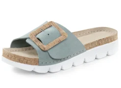 ELENA EDEN, trendige Damen-Pantoletten, aus Leder