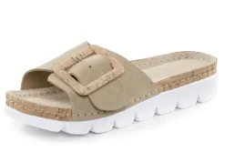 ELENA EDEN, trendige Damen-Pantoletten, aus Leder